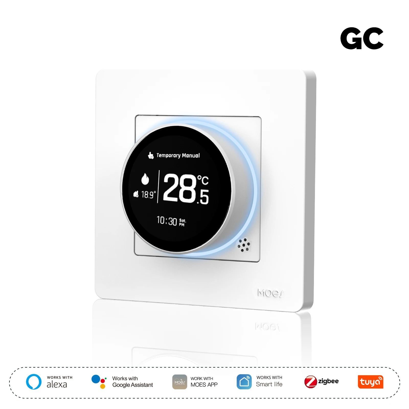 ZigBee Smart Knob Thermostat for Water Boiler Heating Systems Gas boiler WH Tidesmit