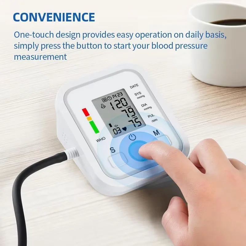 Medical Arm Blood Pressure Monitor gauge Playback Sphygmomanometer For Elderly Accurate Measurement digital tensiometers