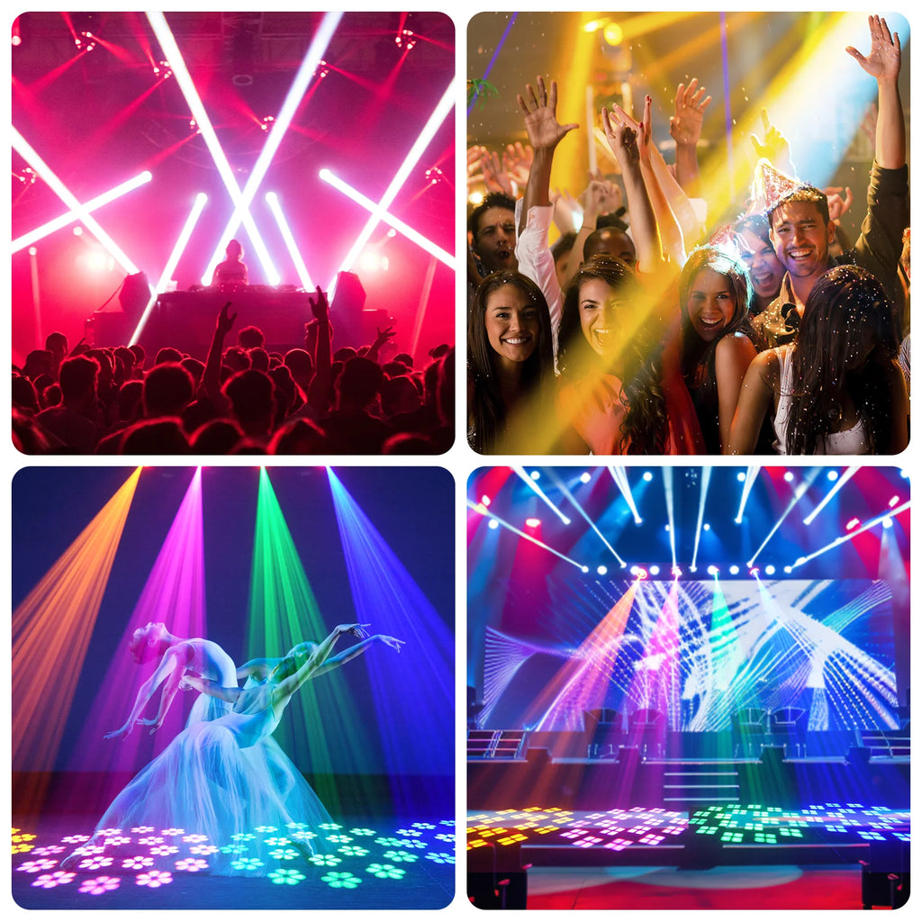 150W LED Moving Head Light RGB Beam Effect Lights DMX512 Stage Lighting Projector for Live Show Concert Bar Club Theater Wedding
