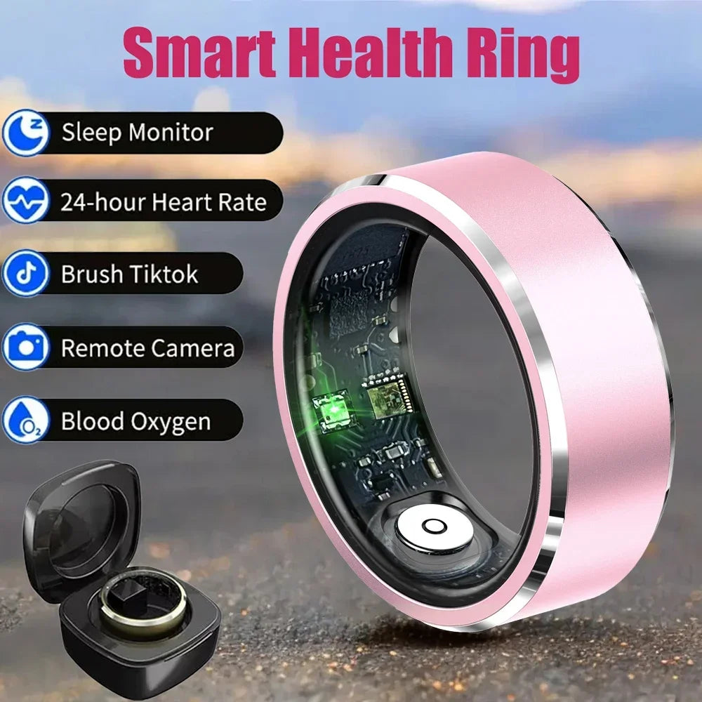 Smart Health Ring Fitness Tracker with Heart Rate & Oxygen Monitor Tidesmit