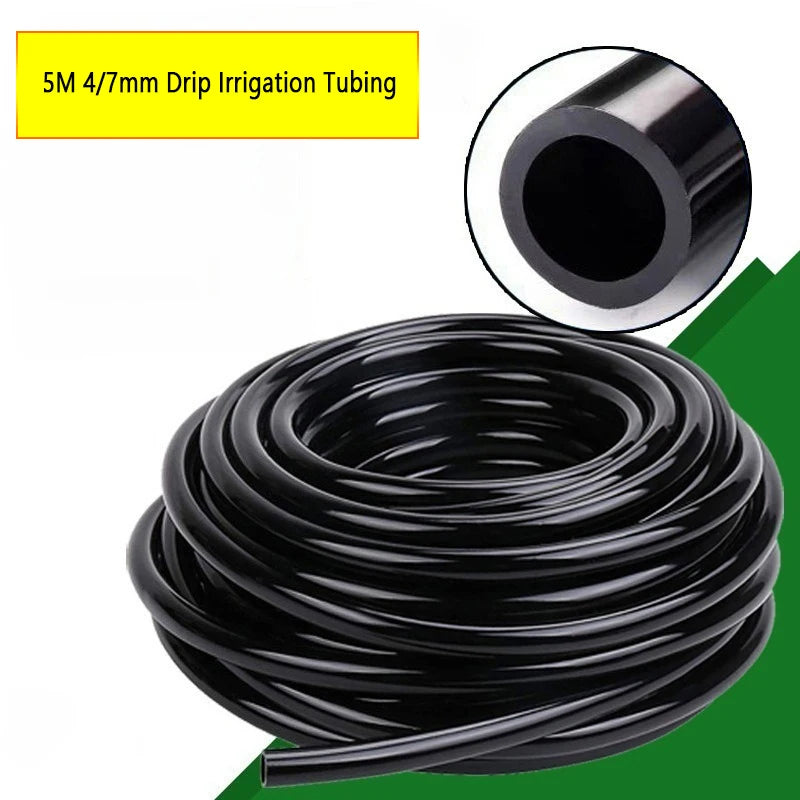 DIY Micro Irrigation Kit 4/7mm PVC Hose PP Adjustable Flow Dripper + Fixing Ground Stake Home Potted Garden Watering System Part