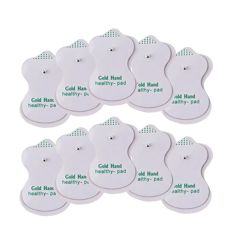 TENS Unit Electrode Pads: Reusable Muscle Stimulator Gel Sets Back Massage Instrument Tidesmit
