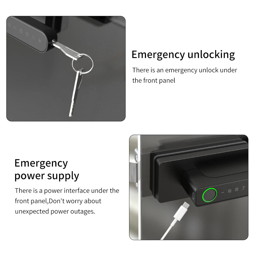 Smart Aluminum Alloy Glass Door Knobs Rotation Lock With Tuya App + Key Knobset Handle Metal Door Knob Lock For Bedroom Bathroom