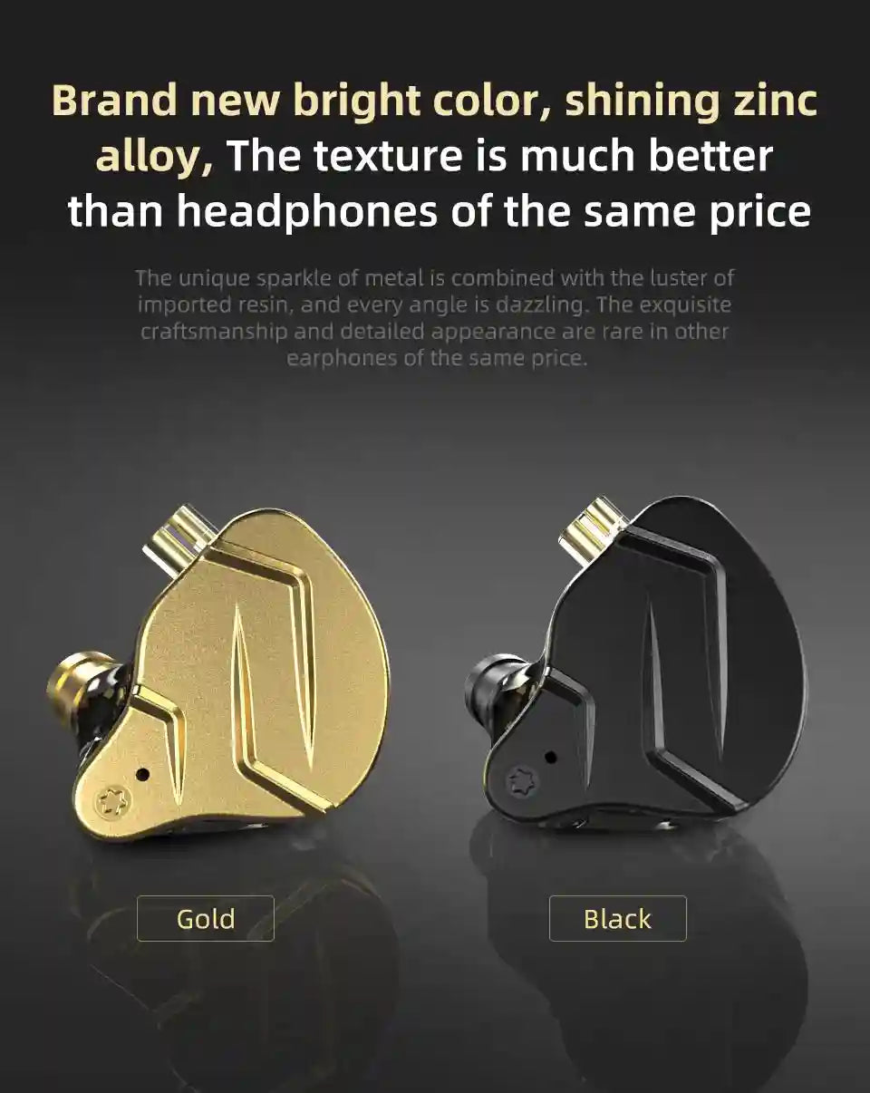 KZ ZSN Pro X Hybrid In-Ear Monitor - High-Fidelity Wired Studio Earphones Tidesmit