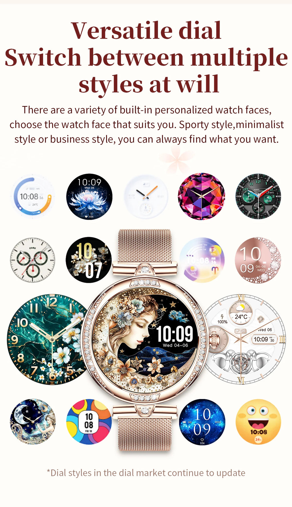 LIGE New Women Smart Watch 1.19 Inch AMOLED Full Touch Screen Sports Fitness Watches Bluetooth Call Digital Smartwatch Lady Gift