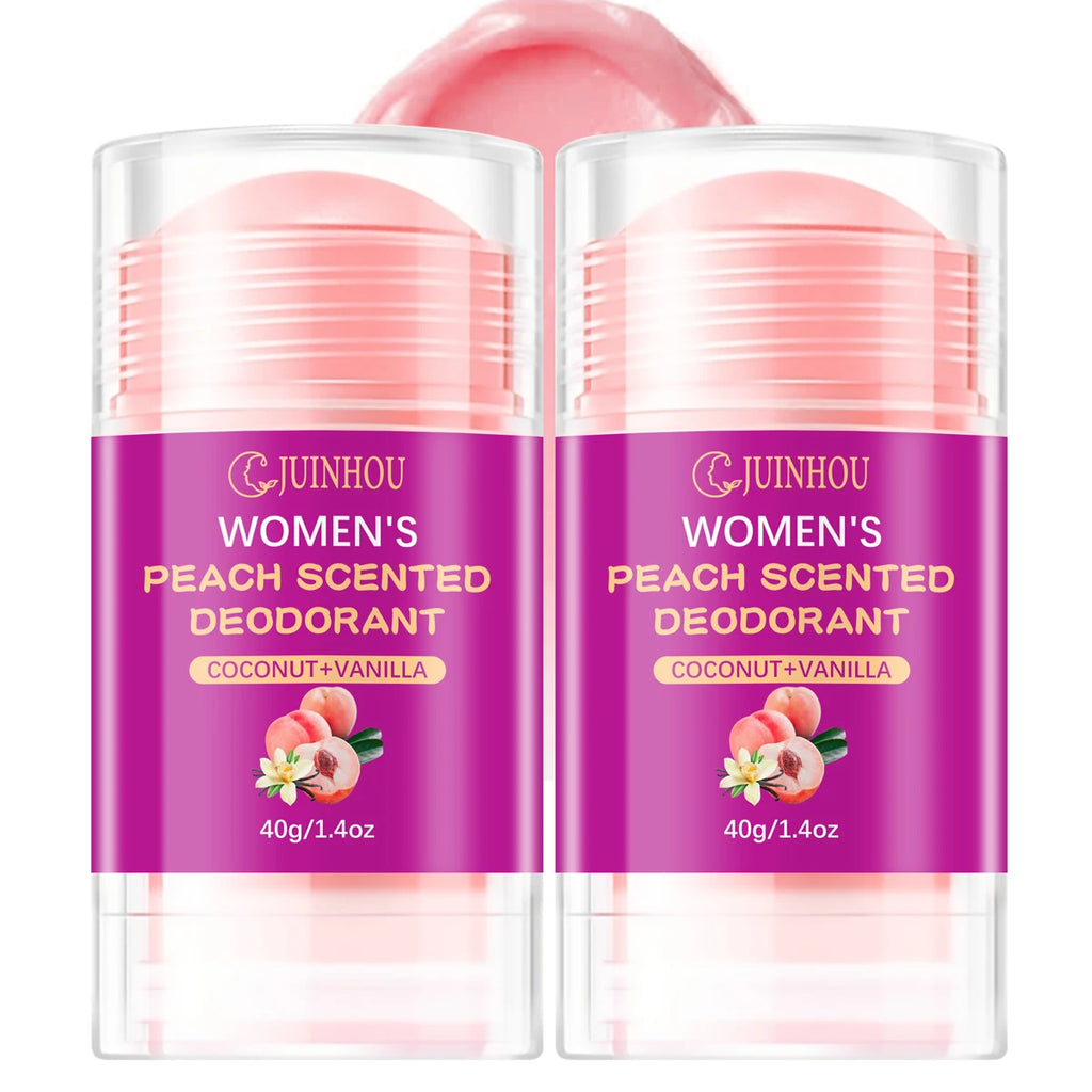 Tidesmit JUINHOU 40g women's peach scented moisturizing deodorant stick antiperspirant for gentle underarm care