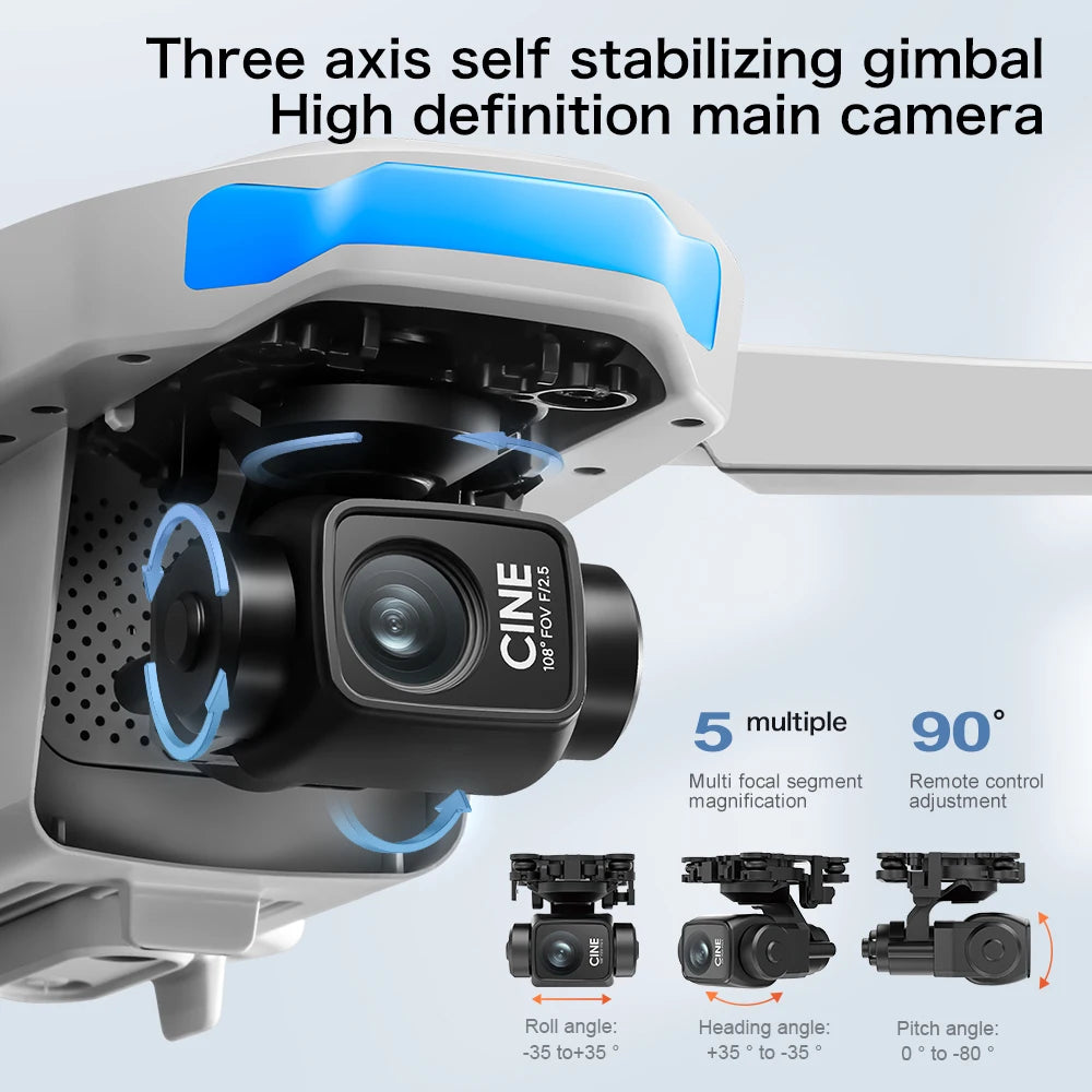 4K Camera Drone with 3-Axis Gimbal GPS Quadcopter - Tidesmit Tidesmit