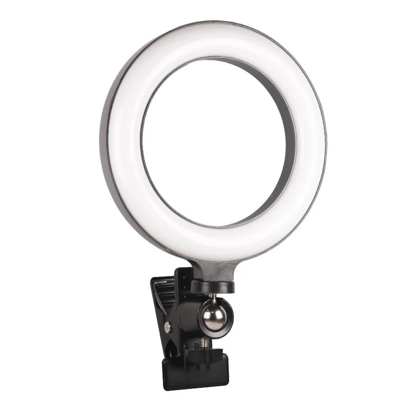 Clip-On 6-Inch LED Ring Light for Phone & Webcam - LED-001 Tidesmit
