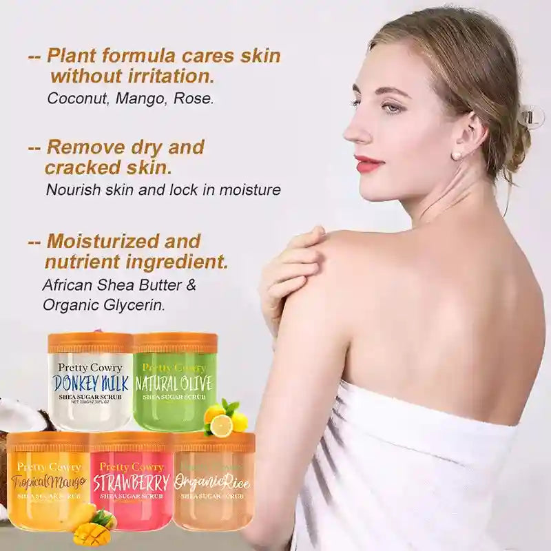 Shea Butter Body Scrub: Exfoliating & Moisturizing Treatment Scrubs Treatments Tidesmit