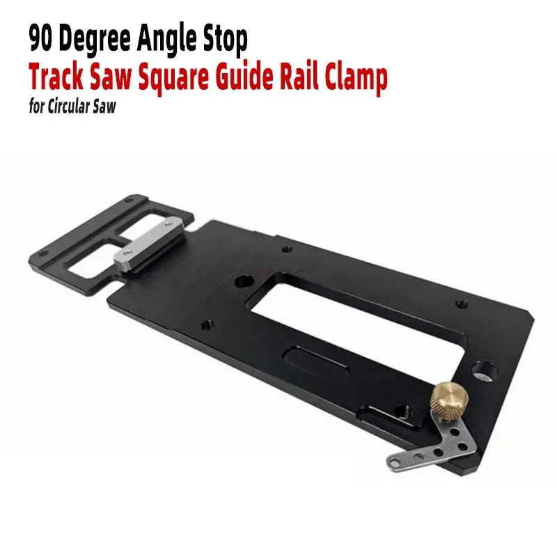 Woodworking Track Saw Square Guide Rail Clamp Right Angle Positioning Plate Aluminum Alloy Guide Rail Right Angle Guiding Ruler