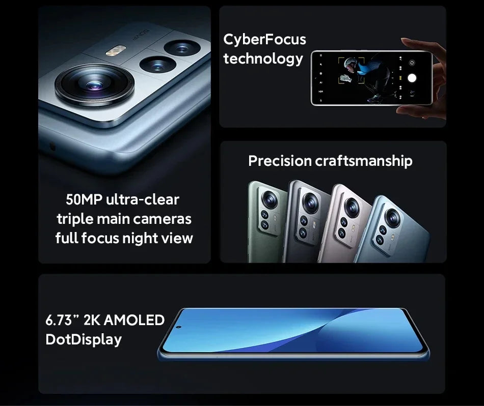 Xiaomi 12 Pro 5G RAN 8GB/12GB ROM 128GB/256GB 50MP camera 6.73-inches Battery 4600mAh used phone