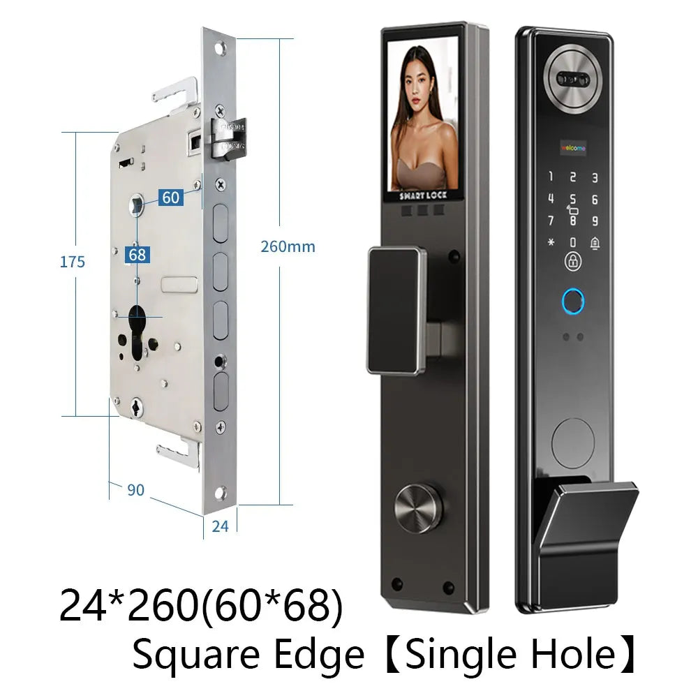 SANKESONG 3D Face Recognition Fingerprint Smart Door Lock WiFi Camera Electronic Lock Digital Electronic Key IC Card APP Unlock