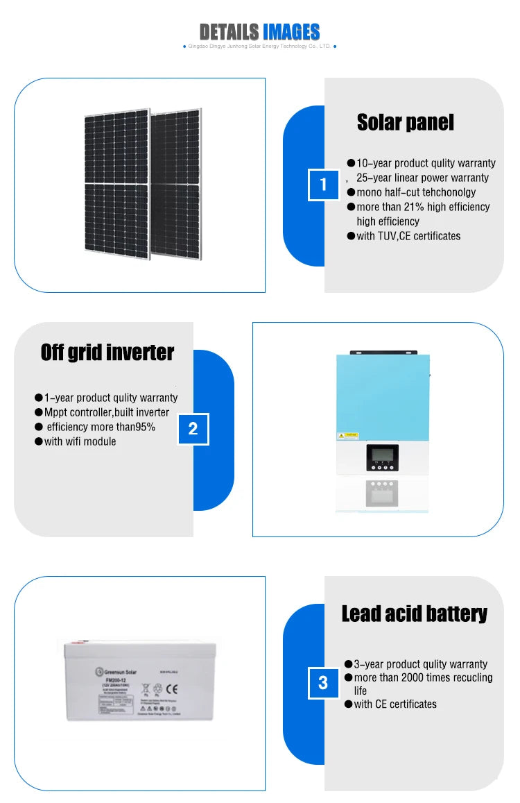【Best-selling】1KW MPPT Solar Power System for Home Portable Power Station with Lithium Ion Battery and Polycrystalline Silicon P