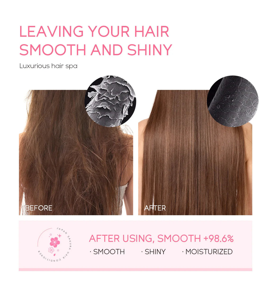 LAIKOU Sakura Shampoo And Hair Conditioner Cherry Blossom Nourishing Repair Dry Hair Smooth Anti Frizz Moisturizing Hair Care