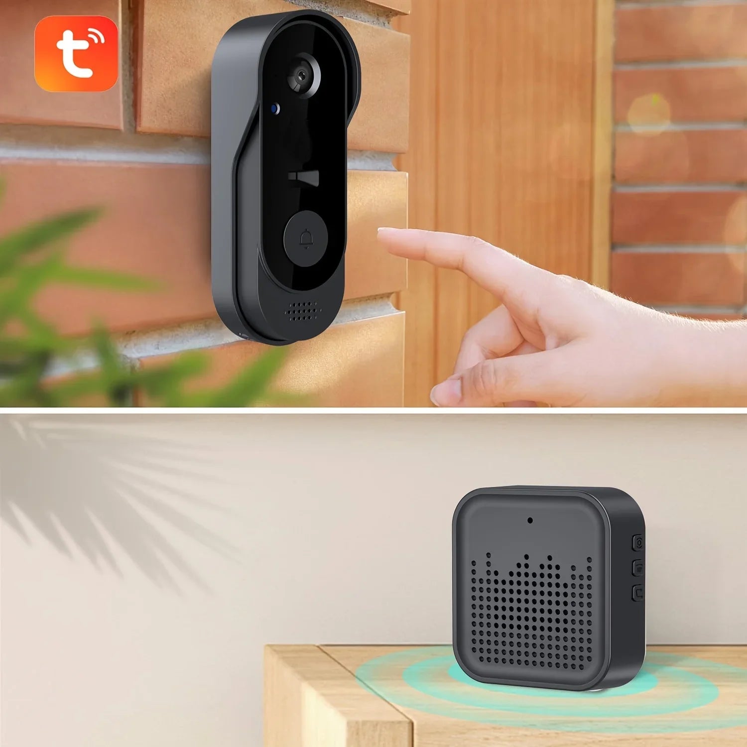 Tuya Doorbell With Camera Wireless Bundle Doorbell Smart Home WlFl HD Outdoor Phone Camera Security Video Intercom Night Vision