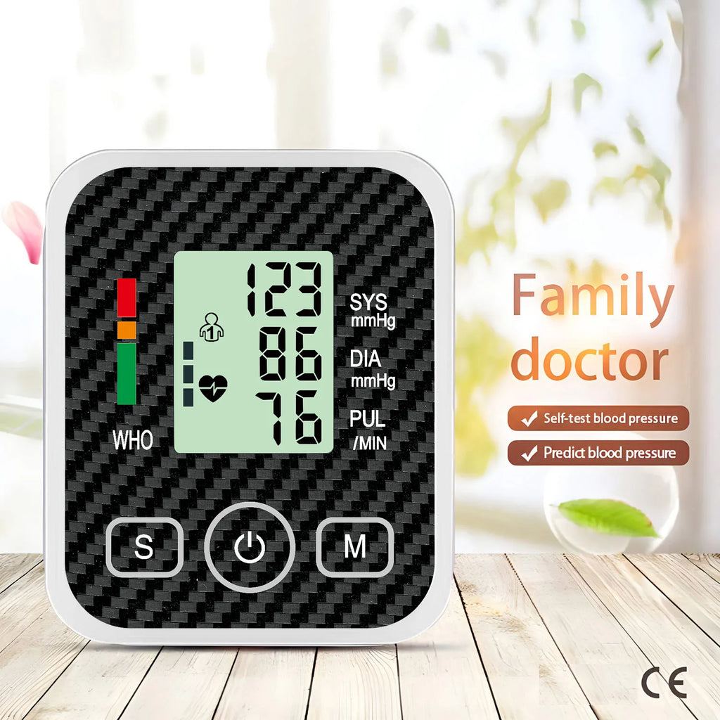 Electronic Blood Pressure Monitor Medical Home Arm Blood Pressure Monitor Heart Rate Measuring Device Upper Arm Sphygmomanometer