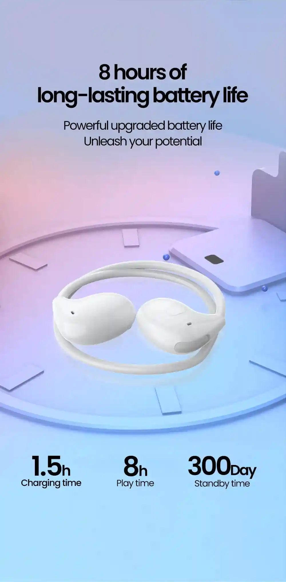 Air Conduction Wireless Sports Headphones - Open Ear Bluetooth Headset Tidesmit