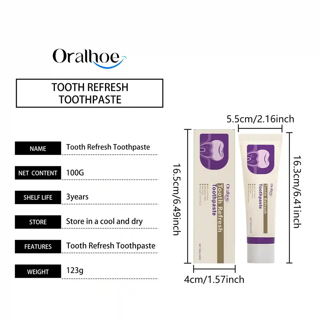 Tidesmit hydroxyapatite teeth whitening toothpaste for deep cleaning, stain removal, and fresh breath.