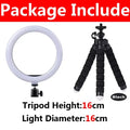 LED Ring Light with Tripod Stand - Adjustable Content Creation Lighting WHITE Tidesmit