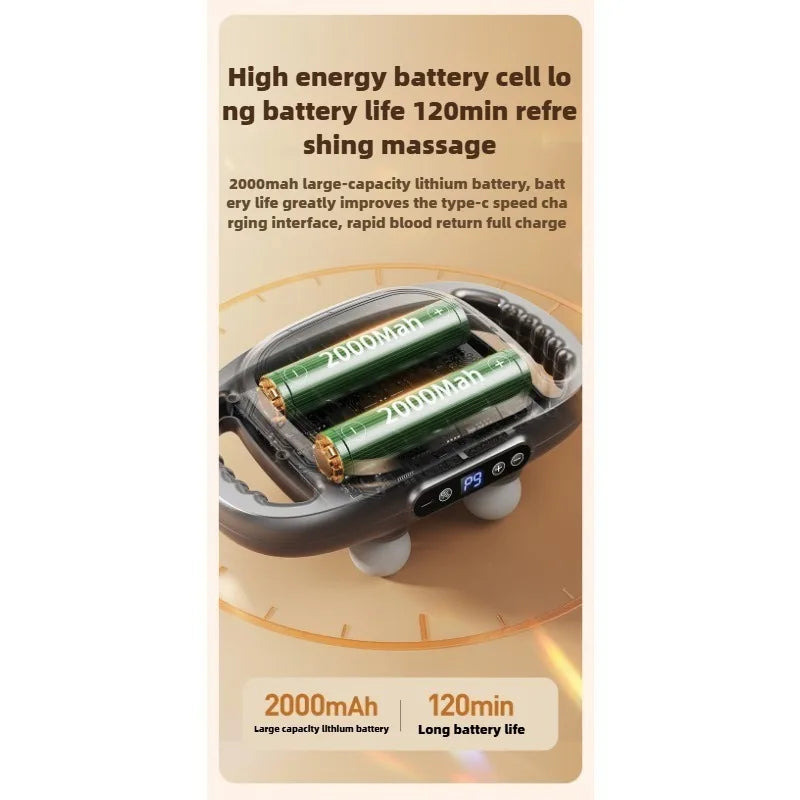 Deep Tissue Muscle Massager - 12-Head Percussion Back Therapy Tool Back Massage Instrument Tidesmit