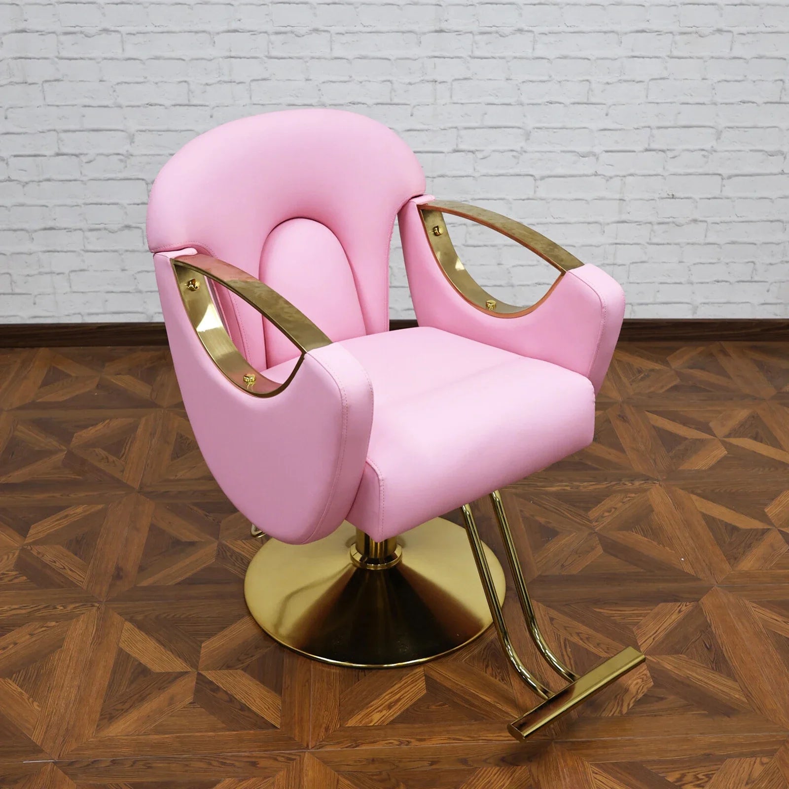 Hydraulic Barber Chair 360° Swivel Salon Seat Pink | Tidesmit Massage Chairs Tidesmit
