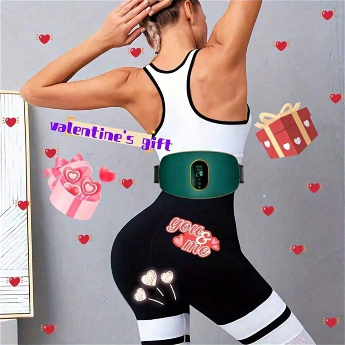 Electric Abdominal Massage Belt - Portable Muscle Relief - Green Back Massage Instrument Tidesmit