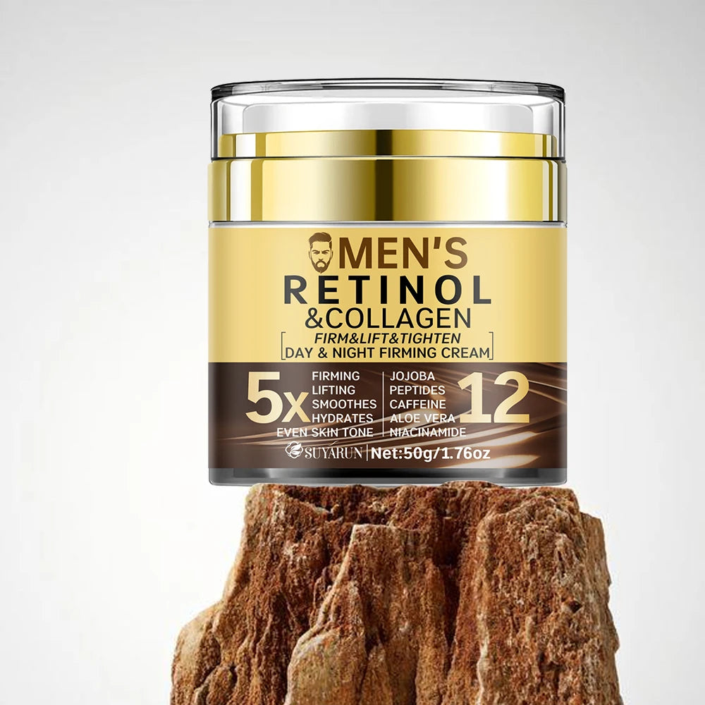 SUYARUN Men's Anti-Aging Face Cream-Firming & Hydrating Moisturizer with SPF 20 | Organic Natural Ingredients for All Skin Type.