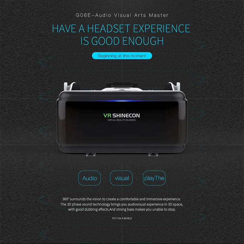 VR Headset for Smartphones | 3D Immersive Reality Smart Glasses Tidesmit