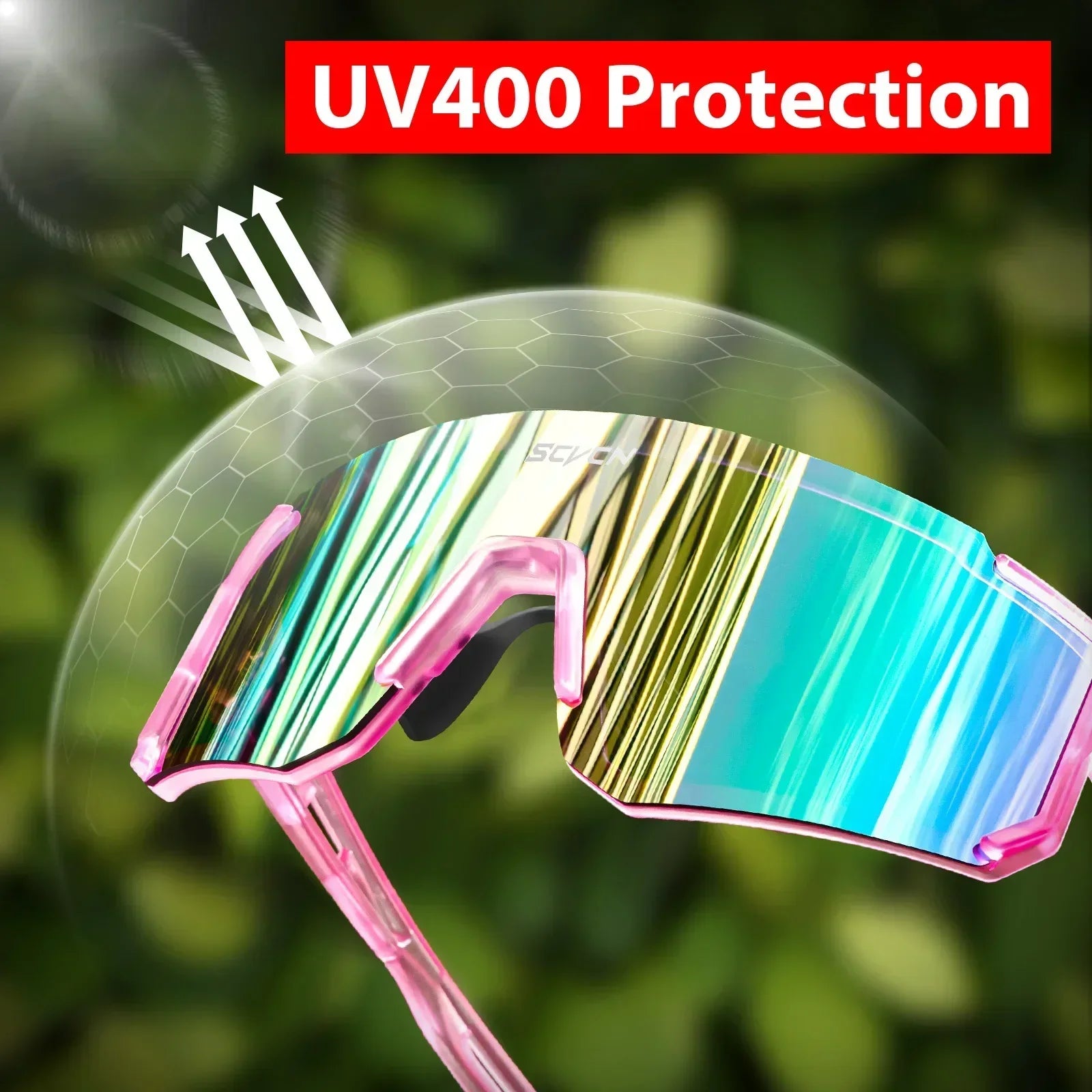 SCVCN Cycling Glasses UV400 Outdoor Sports Sunglasses Men MTB Cycling Glasses Women Road Bike Sunglasses Running Goggles