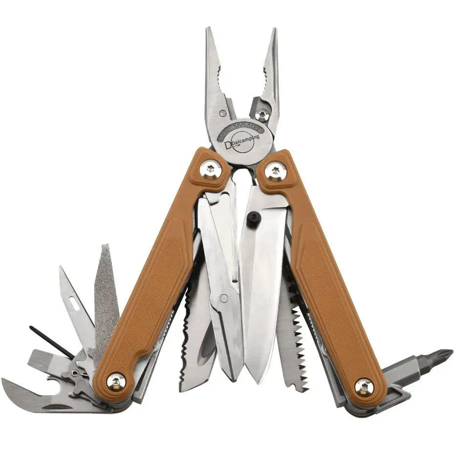 Daicamping DL7 Titanium G10 Stainless Handle Outdoor Camping Folding EDC Multi Tools Pliers Hand Tools Set Multi-tools Kit