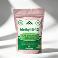Vitamin B12 5000 MCG Patches - Brain Heart Support, Memory Learning Boost, Natural Energy Enhancer - 30 Patches