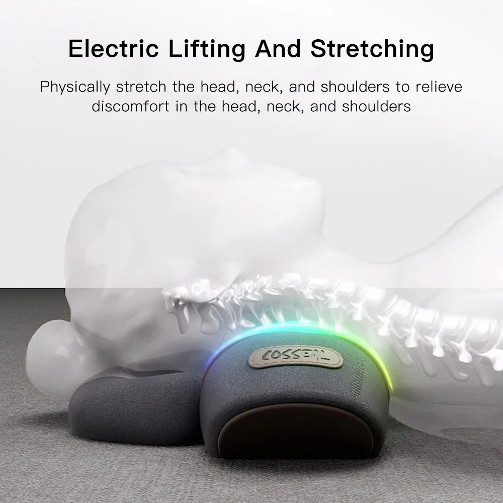 Electric Neck Massage Pillow with Heat Therapy and Vibration - Tidesmit Massage Cushion Tidesmit
