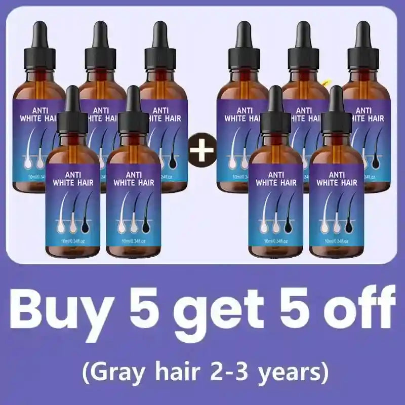 Anti-Gray Hair Serum: Natural Color Repair Treatment for Hair Health Lip Care Buy 5 Get 5 Free Tidesmit