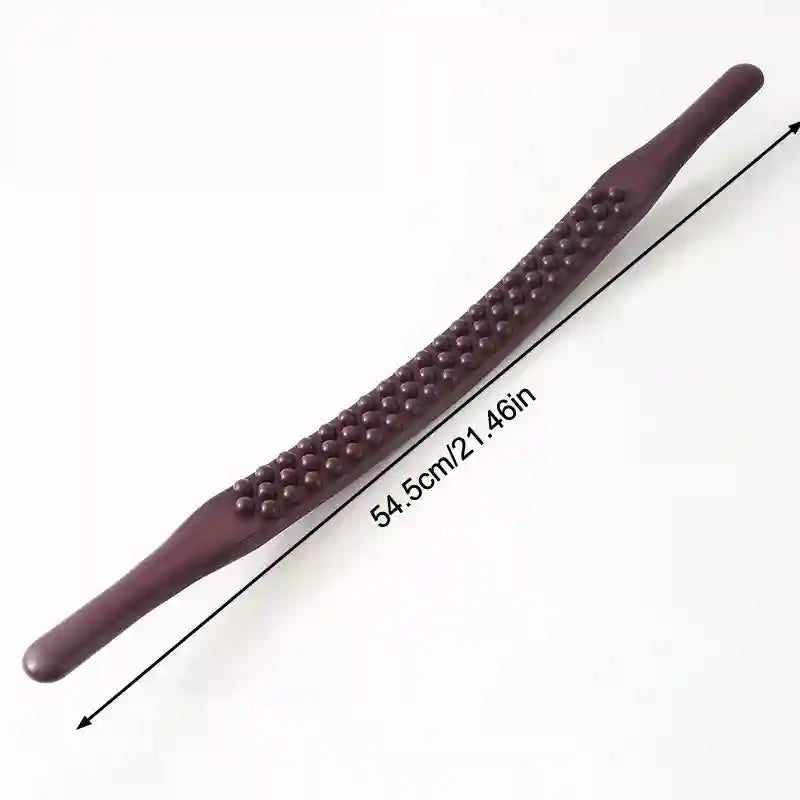 Back Massage Roller - Wooden 61-Bead Manual Deep Tissue Guasha Tool Massage Roller brown Tidesmit