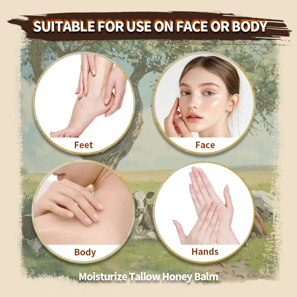 Beef Tallow Face Cream Lasting Moisturizing Soothing Facial Skin Firming Increase Facial Elasticity Nourishing Smooth SkinCare