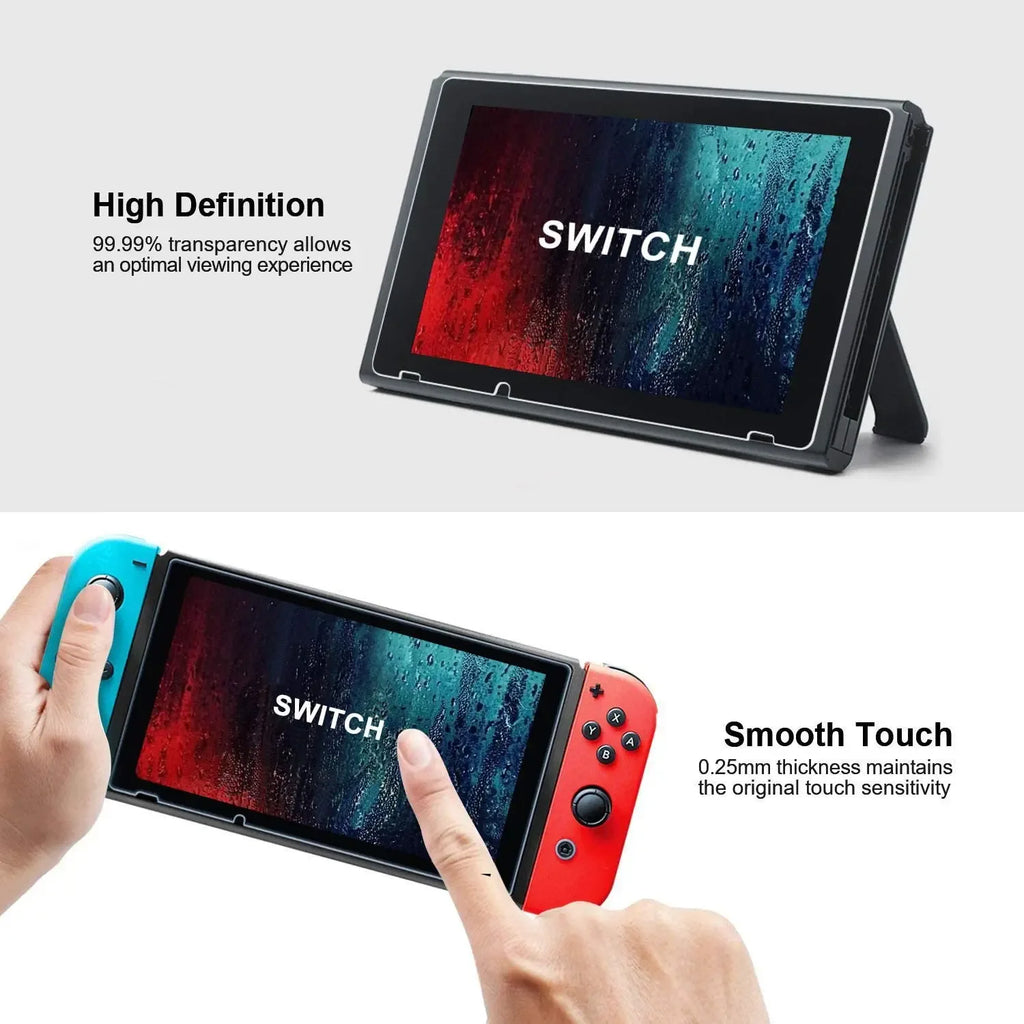 Nintendo Switch Tempered Glass Screen Protector 9H Anti-Scratch 2-Pack Tidesmit