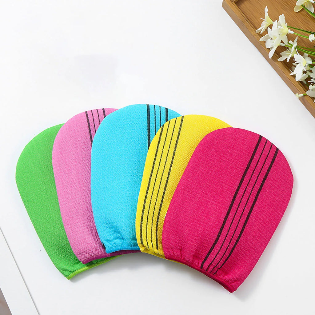 Exfoliating Bath Mitts - 2 Pack Dead Skin Remover for Shower Scrubs Treatments Tidesmit