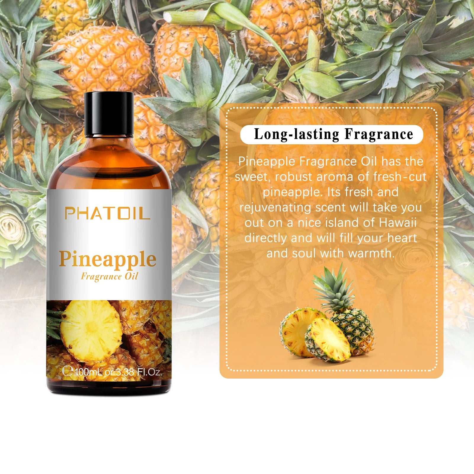 PHATOIL Fruit Fragrance Oils Coconut & Vanilla Lime Mango Strawberry Banana 100ml Aromatherapy Fragrance Oils For Diffuser