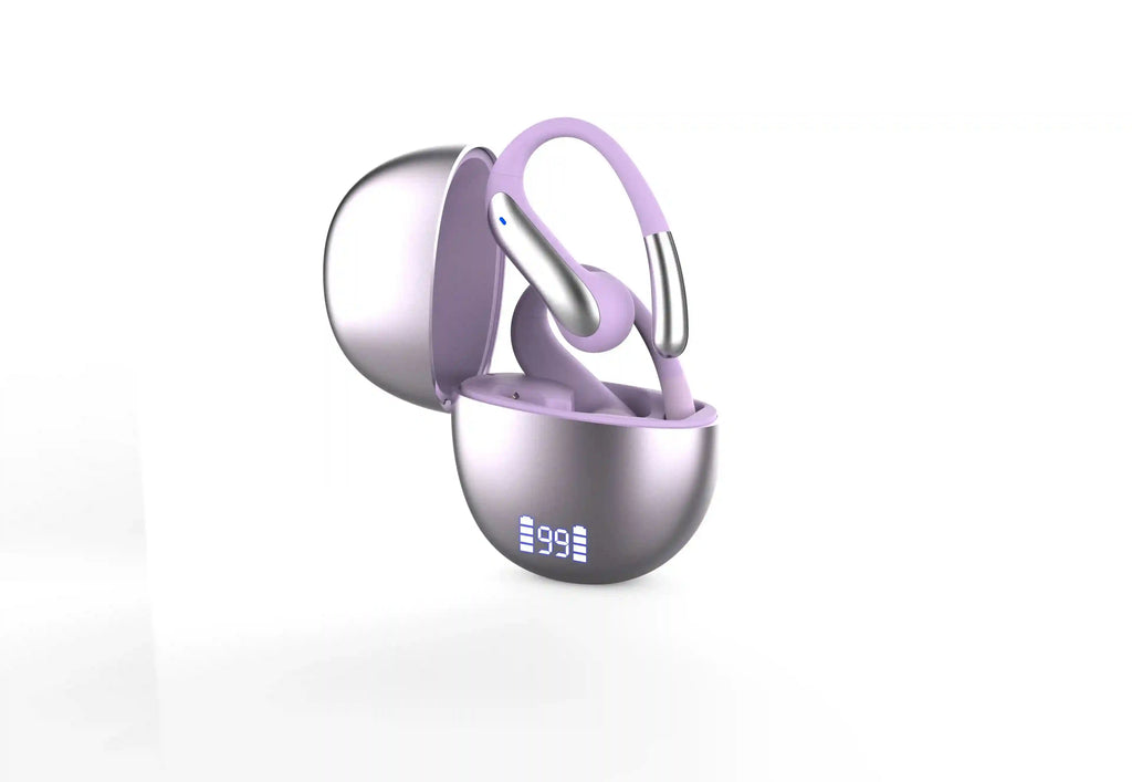Wireless Over-Ear Headphones with Active Noise Cancellation - Gray/Black/Purple PURPLE Tidesmit
