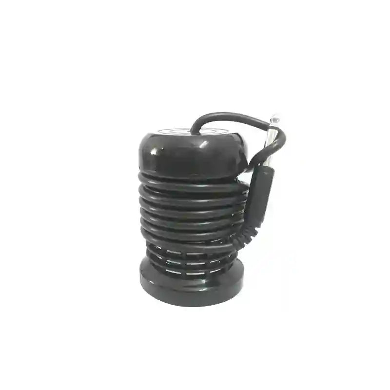 Black ion detox foot spa array with coiled cable for ionic water cleanse therapy and professional pedicure machines.