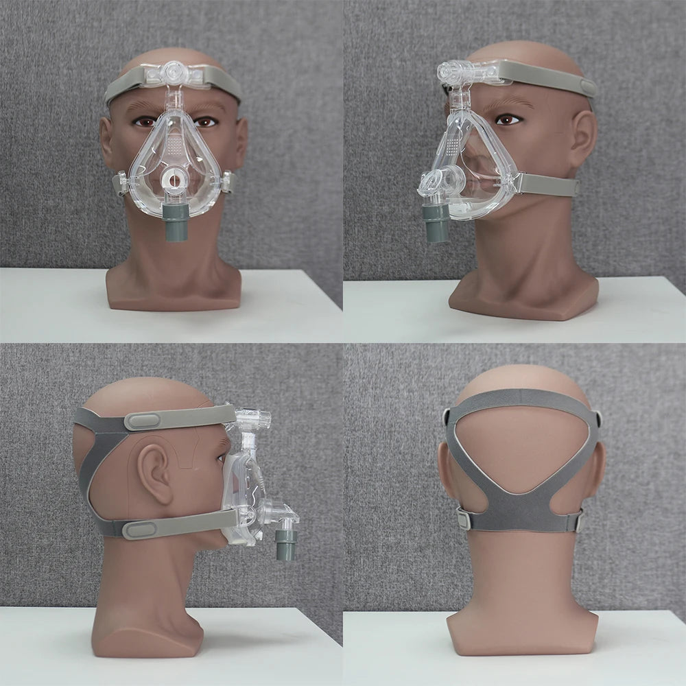 RESOXY CPAP Full Face Mask Auto BiPAP CPAP Mouth Mask Medical Silicon Full Facial Mask With Headgear for Sleep Apnea Snoring