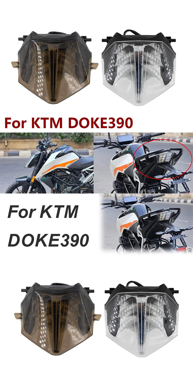 Fit For DUKE 250 390 Duke250 duke390 tail light Integrated Led taillight Motorcycle Accessories 2017-2023 2018 2019 2020 2021