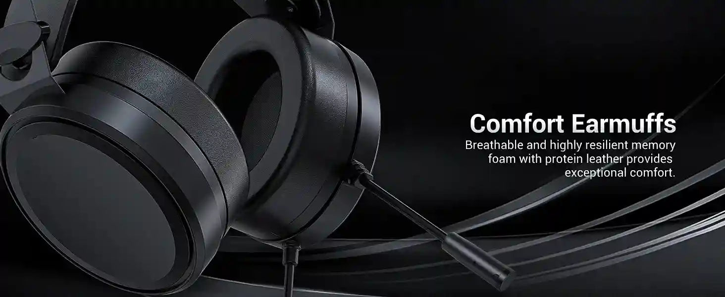 Tidesmit Gaming Headset with Noise Canceling Mic - Black PS5 PC Xbox Tidesmit