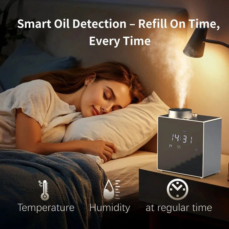 Smart Waterless Aroma Diffuser WIFI Bluetooth Control Essential Oil Diffuser Timer Function Professional Scent Machine For Home