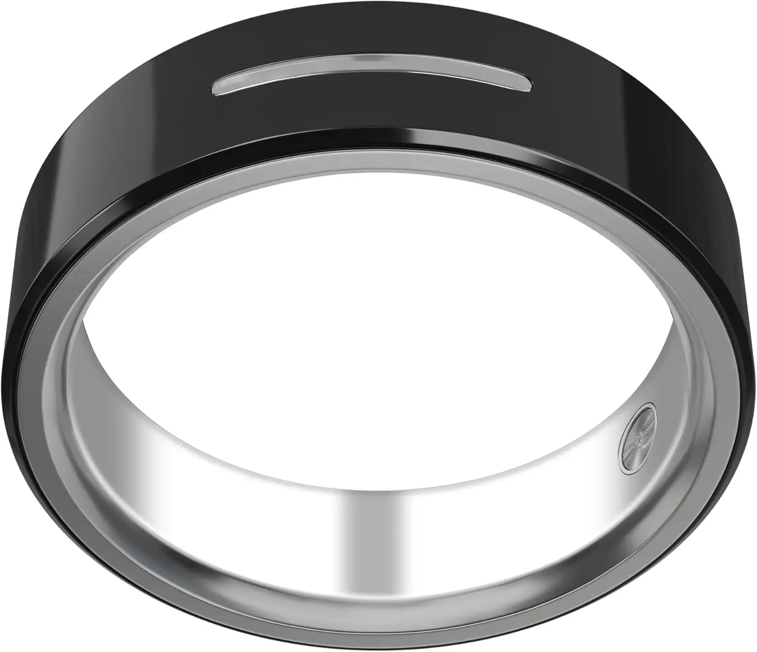 Smart Health Ring - Black Ceramic Fitness Tracker with Biometric Sensors Tidesmit