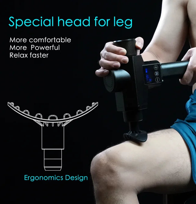 Deep Tissue Massage Gun - 16mm Amplitude Percussive Therapy Device Fascia Gun Tidesmit