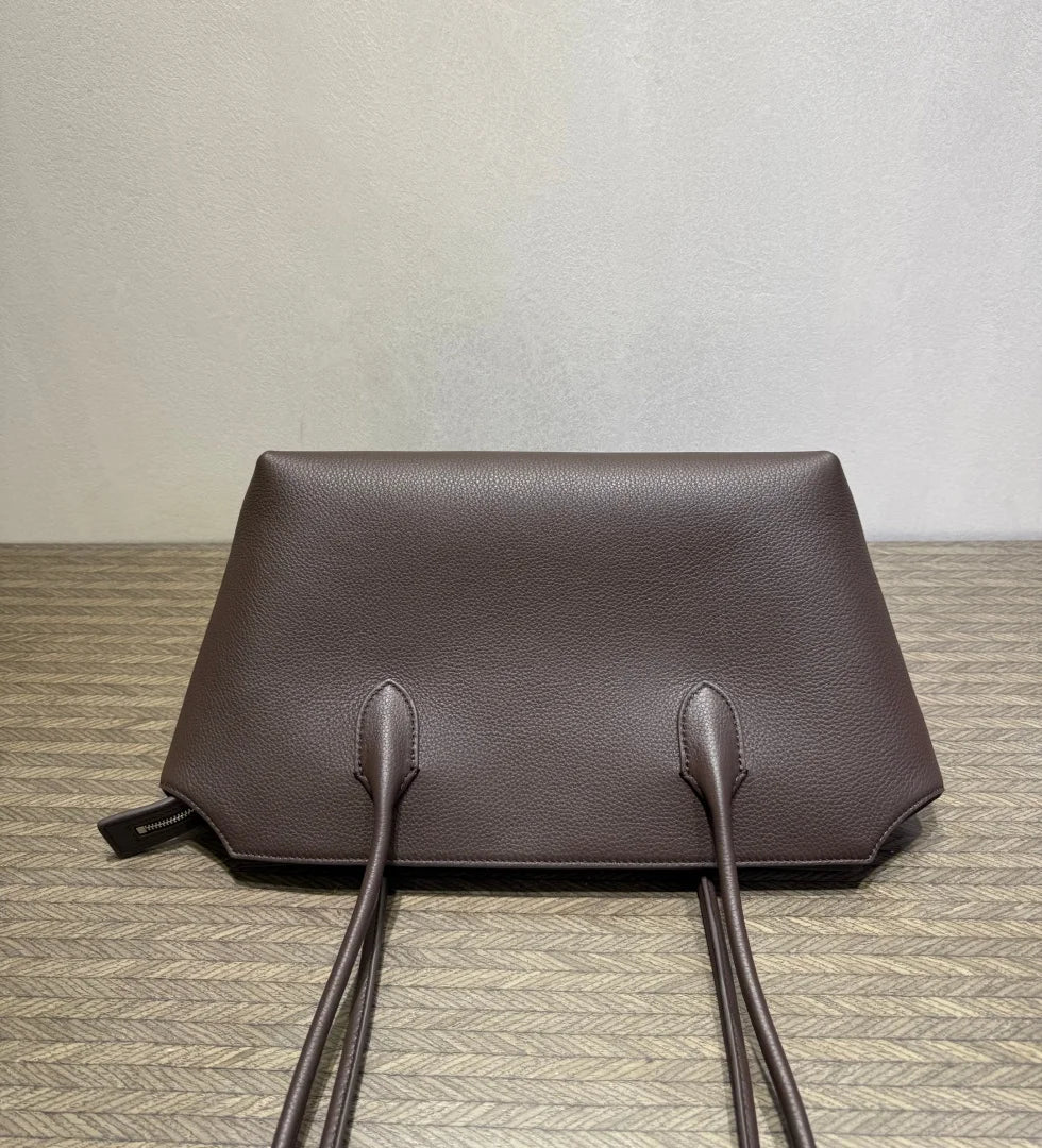 2026 new cow spine leather large capacity shoulder bag, leather handbag, commuting leather women's bag, high-end customized vers