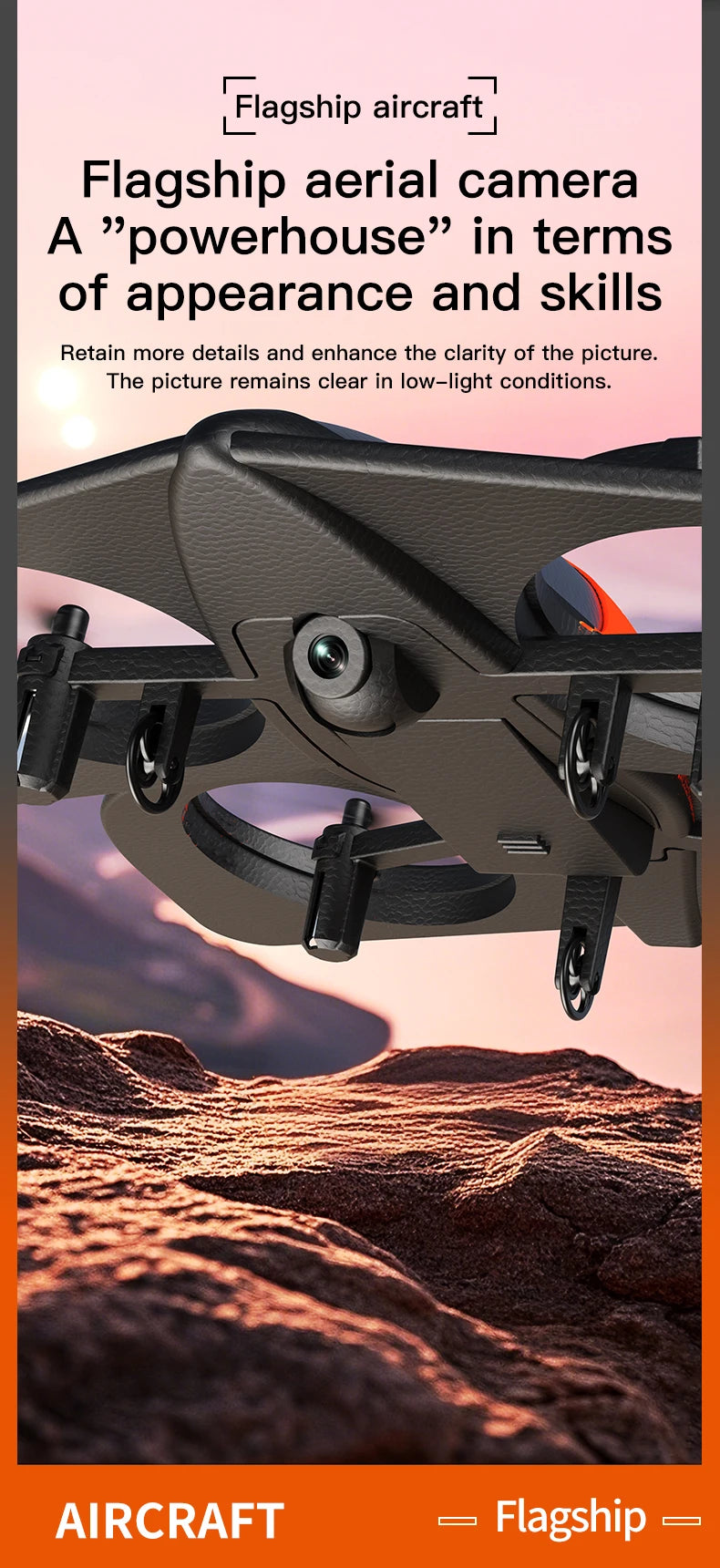 Foldable Camera Drone - Beginner RC Quadcopter with Obstacle Avoidance Tidesmit