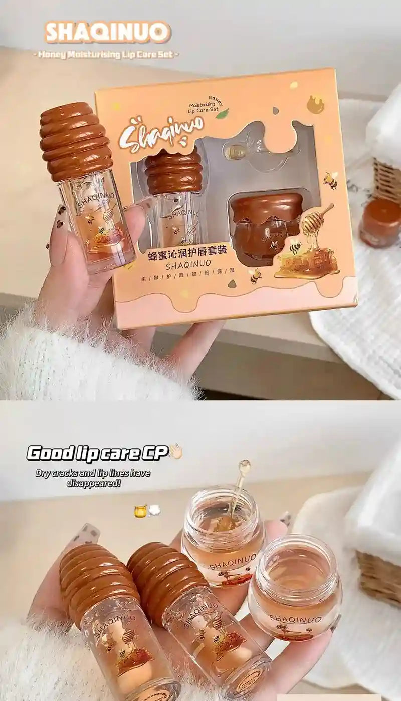 Honey Lip Oil Set – Nourishing Lip Treatment & Hydrating Care Lip Care Tidesmit