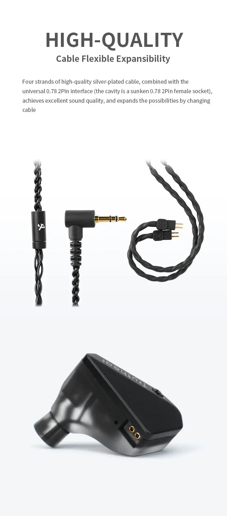 Truthear HEXA Hybrid In-Ear Monitors 1DD+3BA Wired IEMs by Tidesmit Tidesmit
